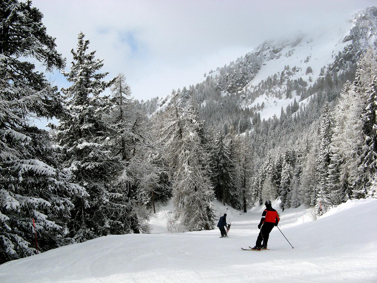 Het skigebied van Crans Montana